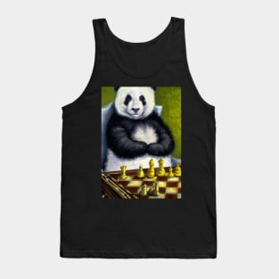 Panda Plays Chess Tank Top